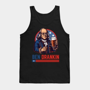 Funny 4th of July Ben Drankin Patriotic Tank Top